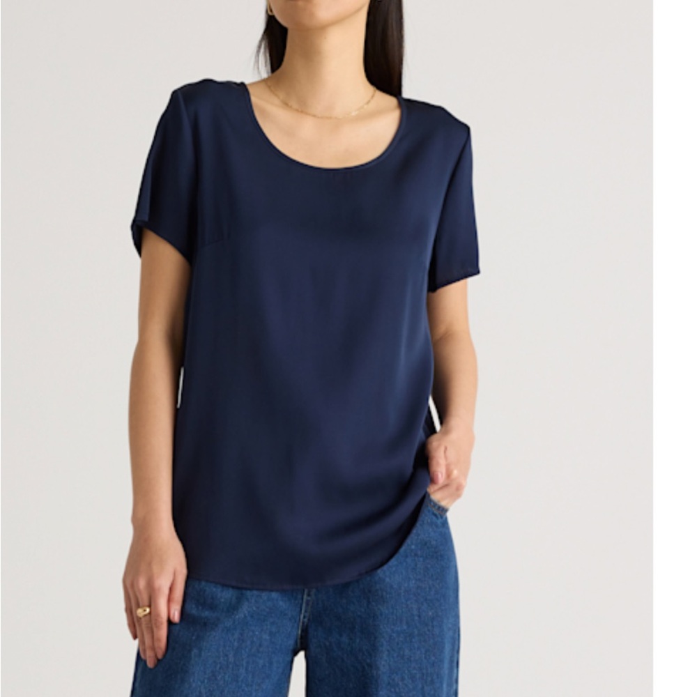 Quince Washable Stretch Silk Tee